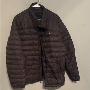 Tommy Hilfiger Men's Dark Brown/Gray Puffer Jacket